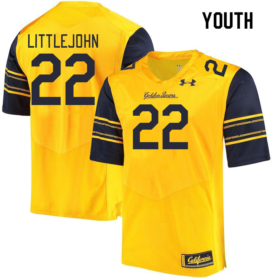 Youth #22 Matthew Littlejohn California Golden Bears College Football Jerseys Stitched Sale-Gold